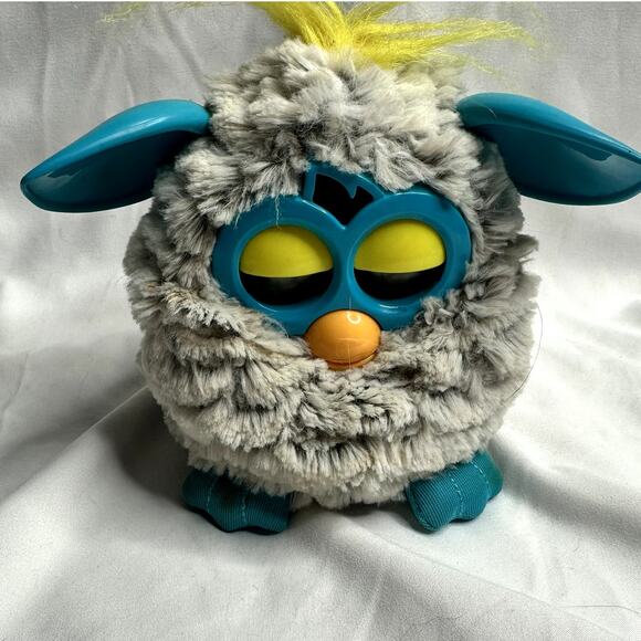 Hasbro 2012 Furby Boom Raincloud Grey Teal Blue Interactive Talking Tested - Picture 3 of 11